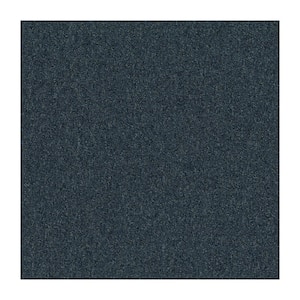 Advance - Deep Space - Blue Commercial/Residential 24 x 24 in. Glue-Down Carpet Tile Square (96 sq. ft.)
