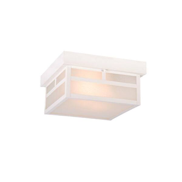 Acclaim Lighting Artisan Collection 1-Light Textured White Outdoor Ceiling-Mount Light