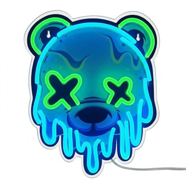 Ice Bear Neon Series Acrylic LED Neon Light USB Powered Adjustable Brightness Neon Sign for Bedroom Bar Party Decor