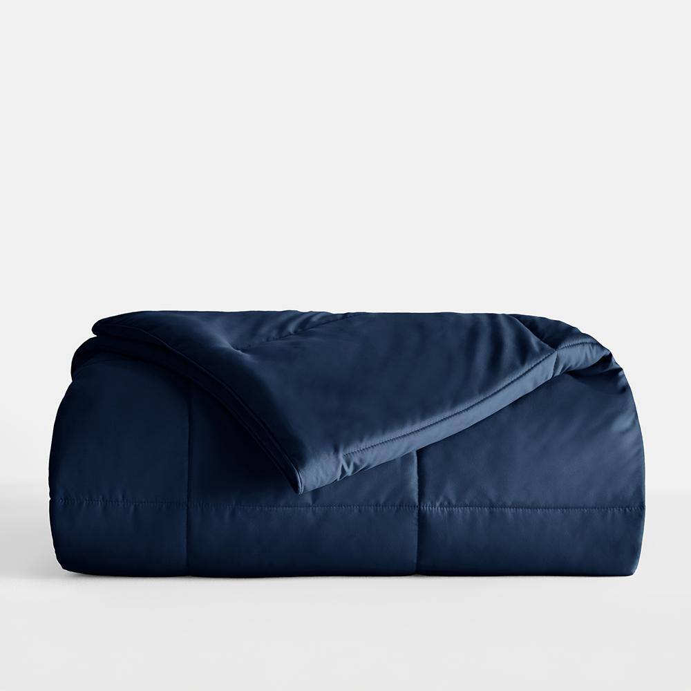 Navy King Reversible Down Alternative Microfiber Comforter Set