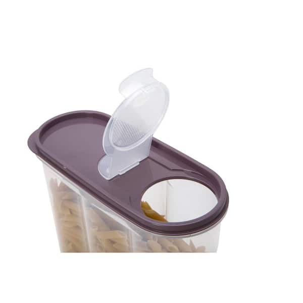 Large Clear Plastic Container with Flip Lid, 4-Liter Dry