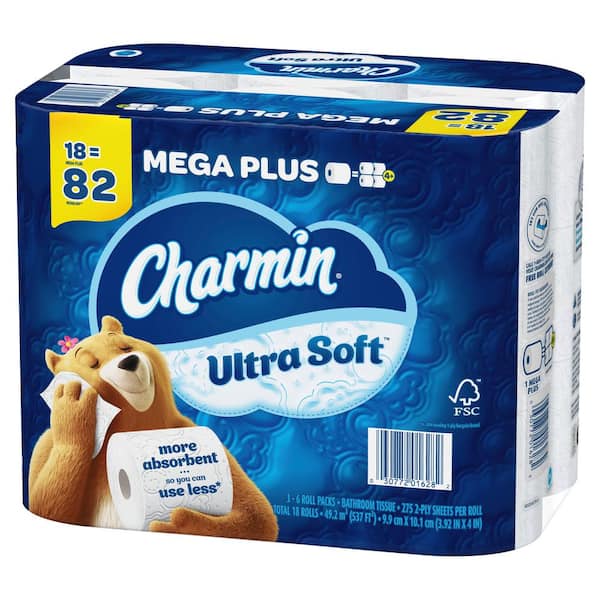 Charmin Ultra-Soft Toilet Paper (275-Sheets Per Roll) (18-Mega Plus ...