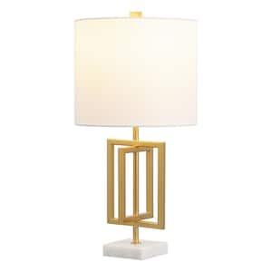 Anya 20.25 in. Gold Metal/Marble LED Table Lamp