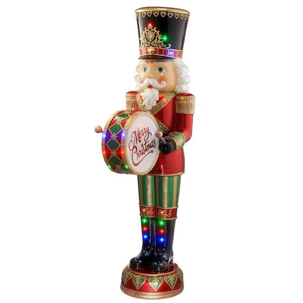 National Tree Company 72 in. Nutcracker with Moving Hands plays 8 Christmas Songs