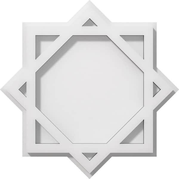 Ekena Millwork 1 in. P X 5-1/2 in. C X 10 in. OD Axel Architectural Grade PVC Contemporary Ceiling Medallion