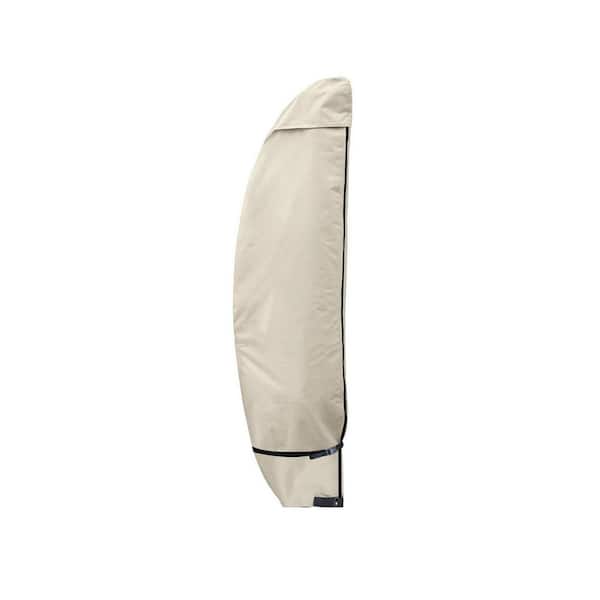 100 in. Beige Polyester Outdoor Waterproof Garden Offset Banana 