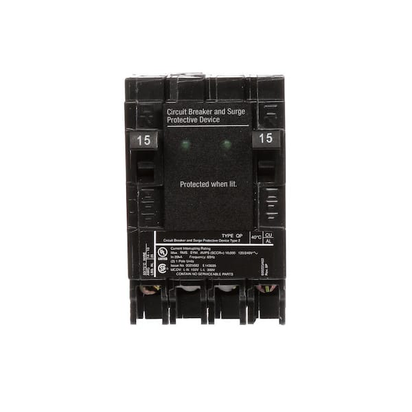 Siemens 15 Amp Single-Pole Type QP Surge Protection Circuit Breaker