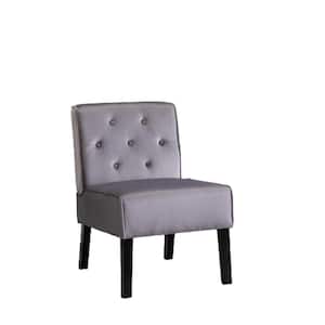 Adams Grey Velvet Accent Chair (Set of 2)