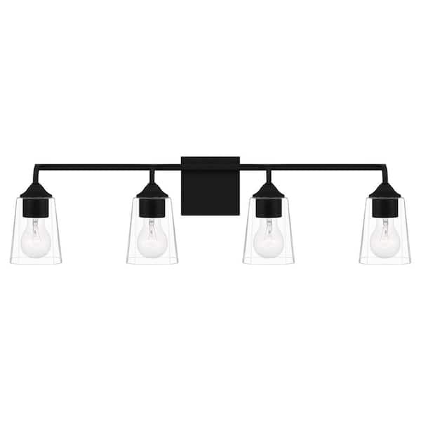 Quoizel Thoresby 31 in. 4-Light Matte Black Vanity Light