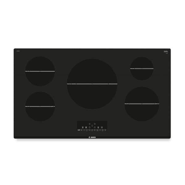 Bosch 800 Series 36 in. Induction Cooktop in Black with 5 SpeedBoost Elements, including 12 in. 5,400-Watt Element