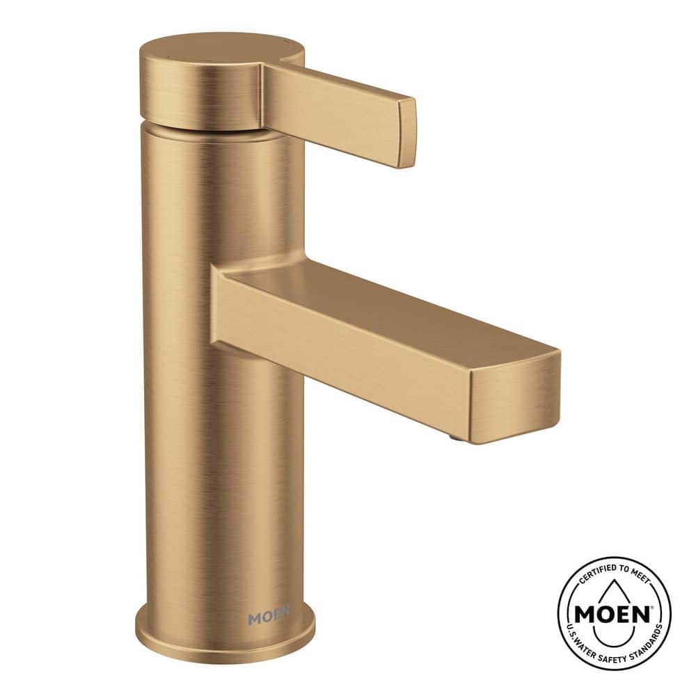 MOEN Beric Single Hole Single Handle Bathroom Faucet in Bronzed
