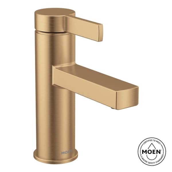 MOEN Beric Single Hole Single Handle Bathroom Faucet in Bronzed Gold