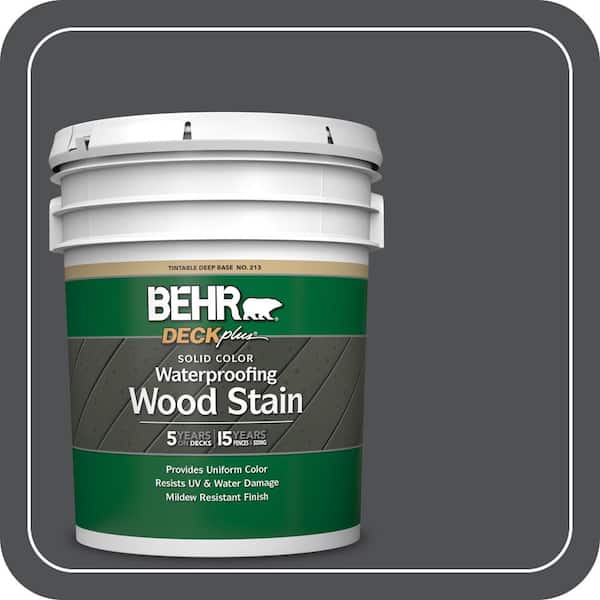 5 gal. #PPU18-01 Cracked Pepper Solid Color Waterproofing Exterior Wood Stain