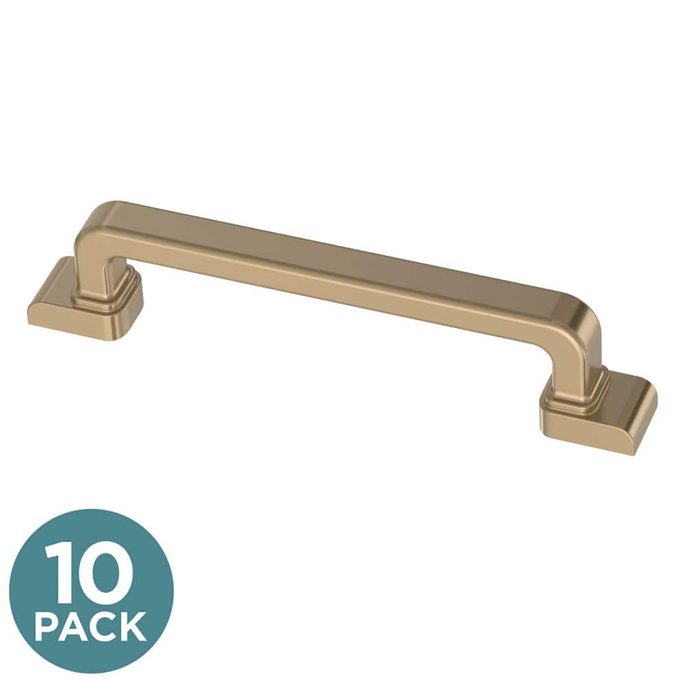 10-Pack Art Deco Streamline 3-3/4 in. (96 mm) Modern Champagne Bronze Cabinet Pulls price history on PriceWatchPro