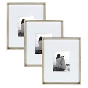 Calter 16 in. x 20 in. Matted to 8 in. x 10 in. Silver Picture Frame (Set of 3)