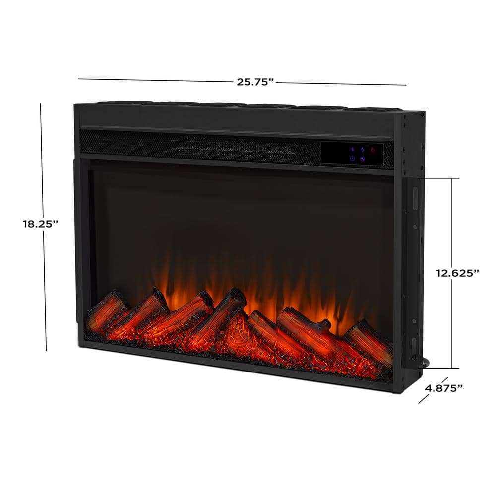 Marshall 49" White Veneered MDF Electric Fireplace with Mantel