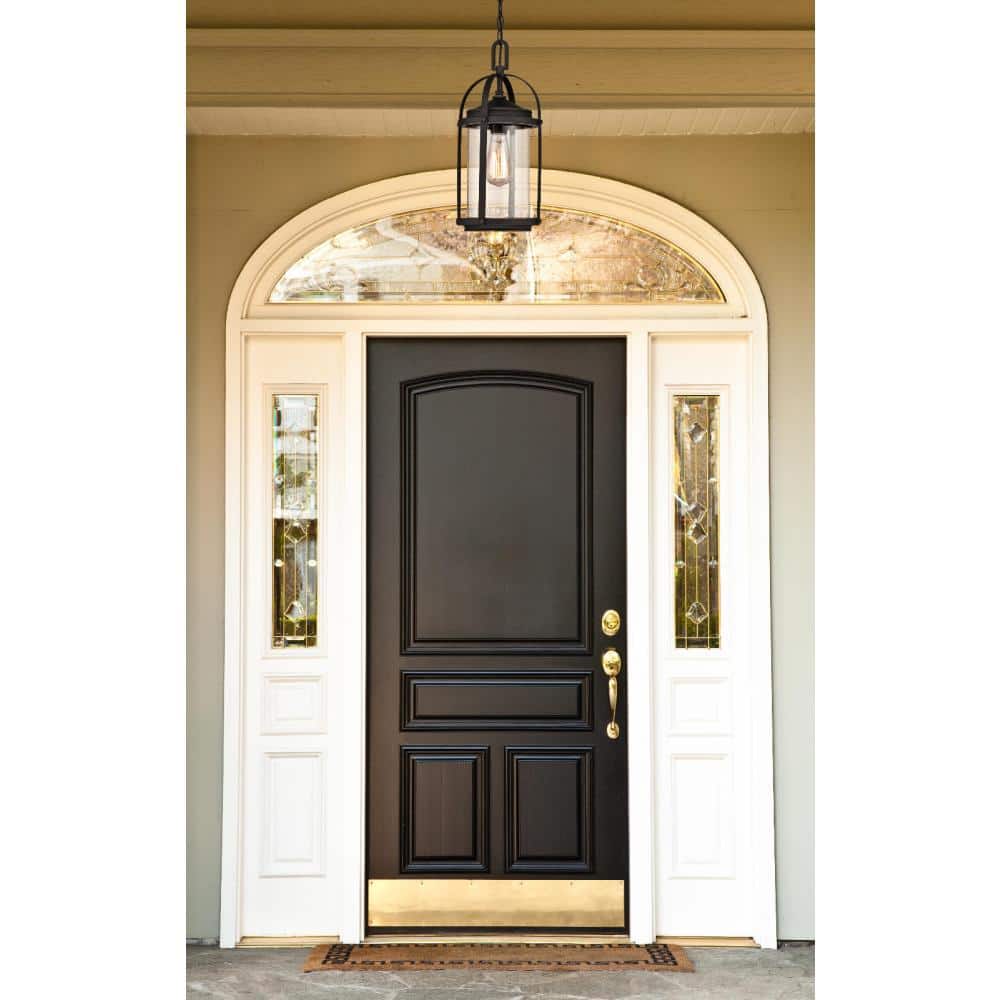 Grandview Oil Rubbed Bronze Outdoor Pendant with Clear Seeded Glass