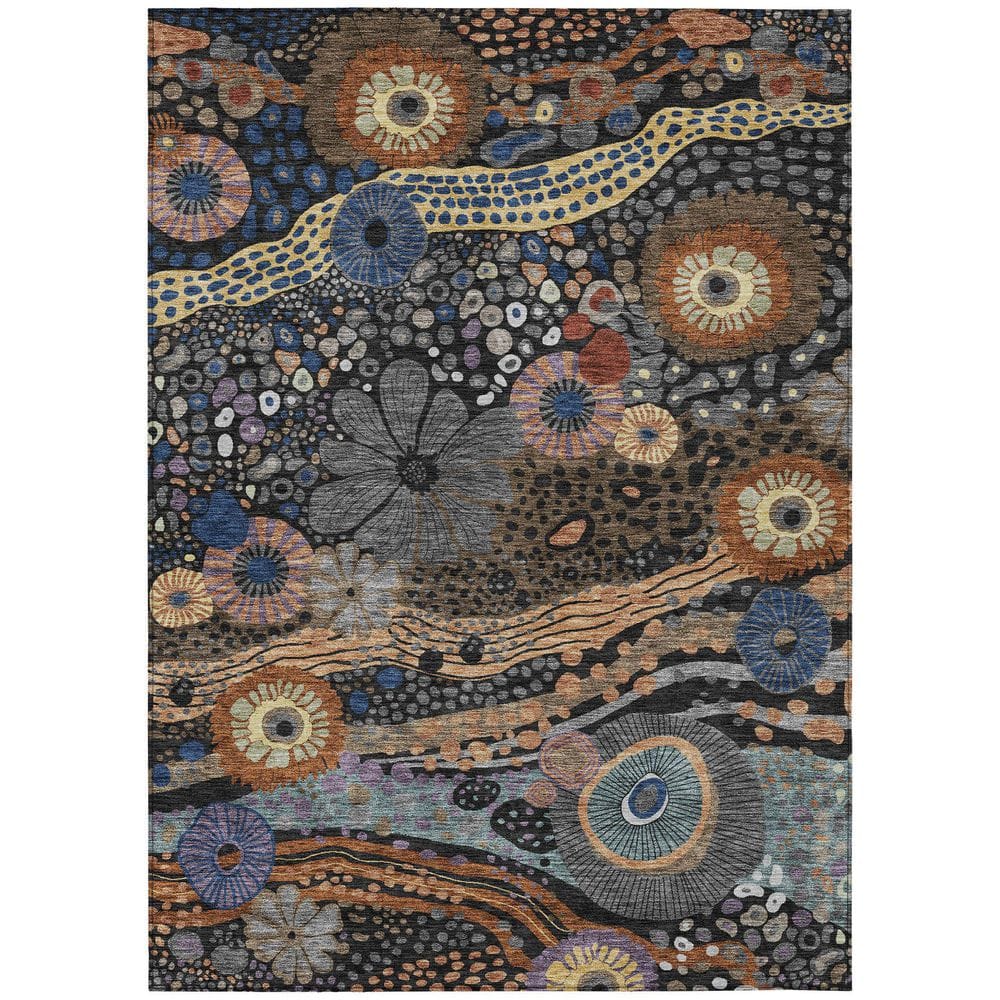 Chantille Machine Washable Indoor/Outdoor Abstract ACN2498 Black 9 ft. x 12 ft. Area Rug price history on PriceWatchPro