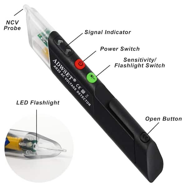 AC12V-1000V/48V-1000V Non-Contact Voltage Tester, Tester Pen