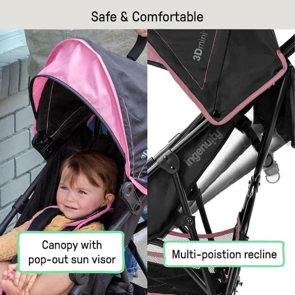 Ingenuity 3D Mini Convenience Stroller - Pink