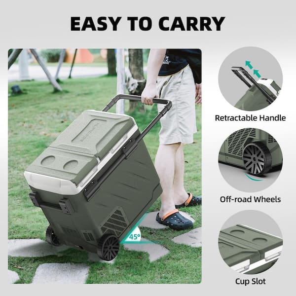 Alpicool 52 Qt. Portable Fridge Car Refrigerator Dual Zone