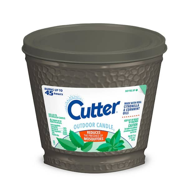 17 oz. Gray Outdoor Soy Wax Citronella Candle