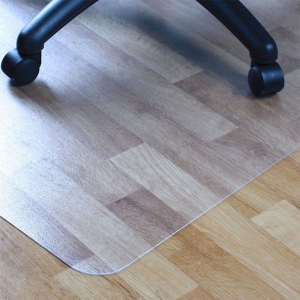 Advantagemat Clear Vinyl Lipped Indoor Chair Mat for Hard Floor-45 in. x 53 in.