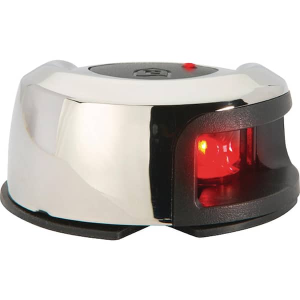 Attwood LightArmor LED Deck Mount Side Light, Black, Stainless Side