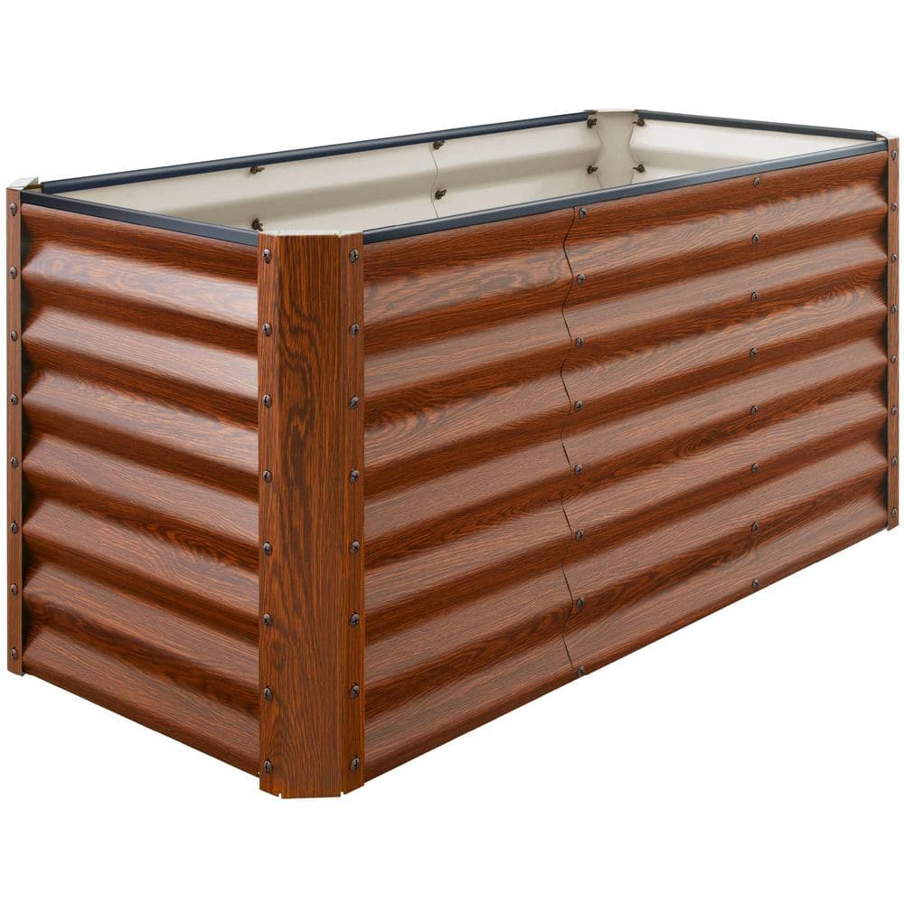 Best Choice Products 4 ft. x 2 ft. x 2 ft. Wood Grain Rectangular