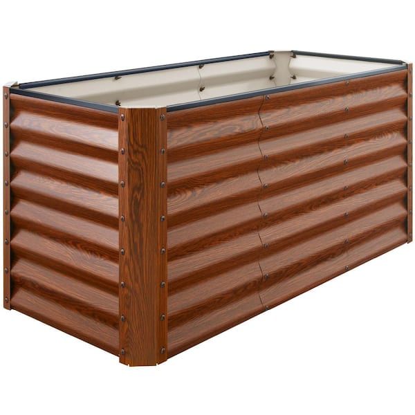 Best Choice Products 4 ft. x 2 ft. x 2 ft. Wood Grain Rectangular