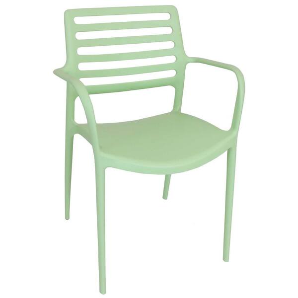 null Astana Light Green Plastic Outdoor Dining Chair