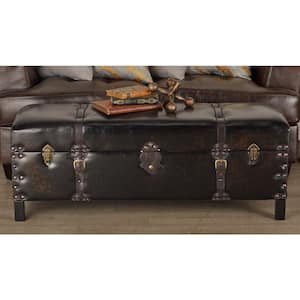 Brown Storage Traditional Bench (Set of 3)
