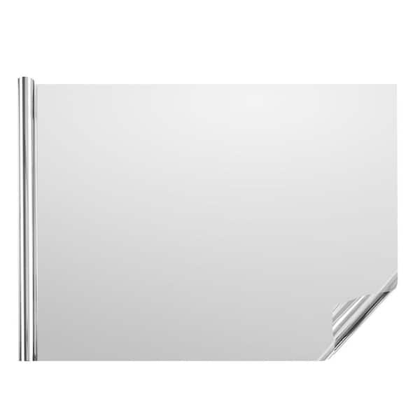2.37 in. W x 36.62 in. L Decorative One Way Privacy Window Film Daytime Sticker Tint Self-Adhesive Silver