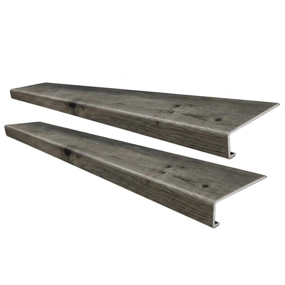 Pelican Gray Stair Tread Molding Square-Exact Match for Home Decorators Floor, 2-Pieces, 46 in. x 4 7/8 in. x 5 mm T price history on PriceWatchPro