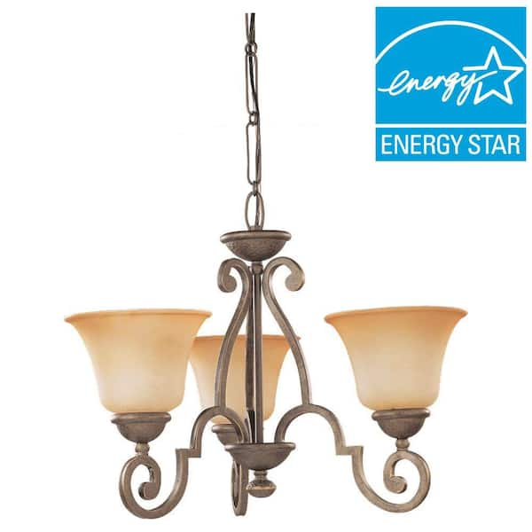 Generation Lighting Brandywine 3-Light Antique Bronze 1-Tier Chandelier