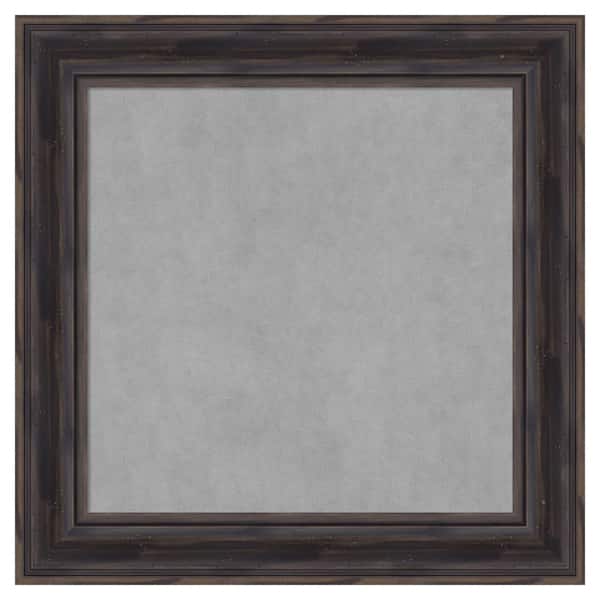 Amanti Art Rustic Pin.e Brown Narrow 15 in. x 15 in. Framed Magnetic Board