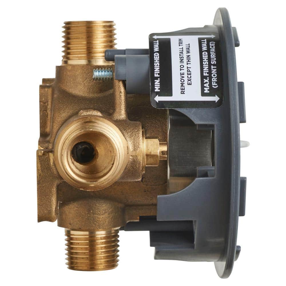 Universal Brass Shower Rough-In Valve with Screwdriver Stops