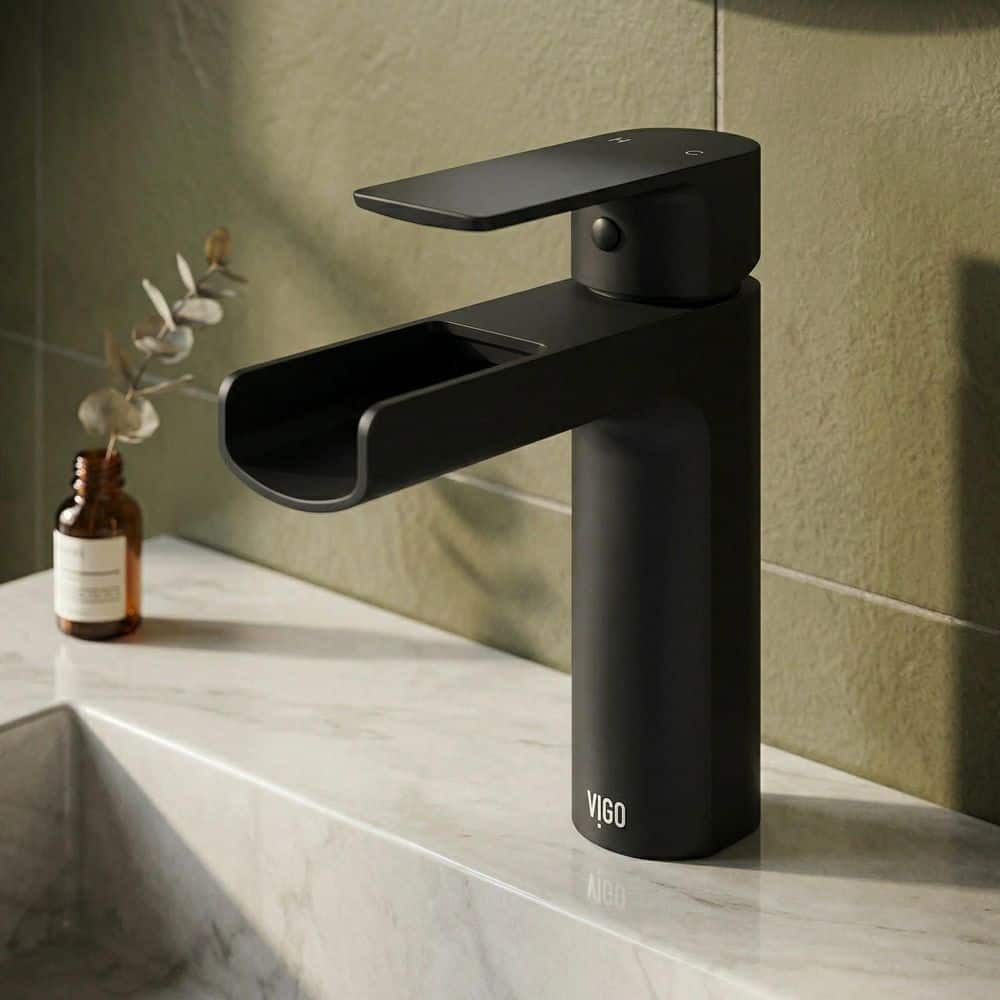 VIGO Ileana Single Handle Single-Hole Bathroom Faucet in Matte