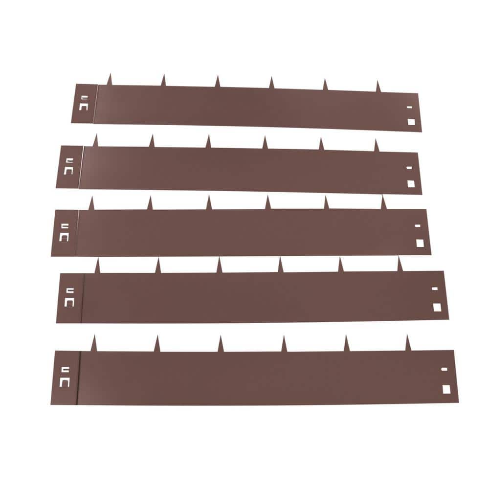 39 in. x 5 in. x 0.071 in. Brown Steel Landscape Edging Lawn Garden Yard Path Edge Border (5-Pieces) price history on PriceWatchPro