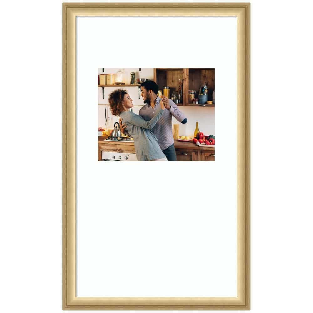 Florence 14x24 matted to 8x10 Gold Plastic Picture Frame