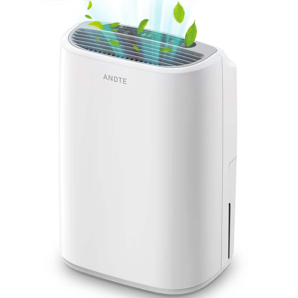 ANDTE 34 Pt. 2500 sq.ft. Large Home Dehumidifier with Drain and Water Tank Indoor White