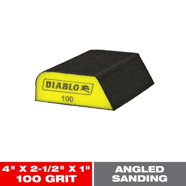 4-1/2 in. x 2-3/4 in. x 1 in. 100 Grit Fine Dual-Edge Sanding Sponge