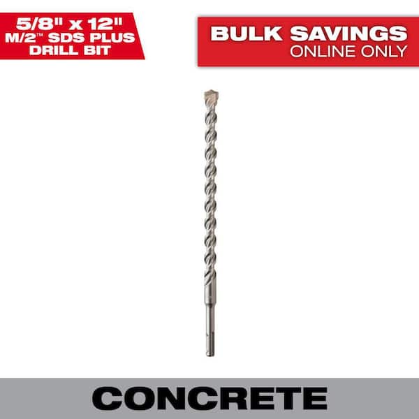 Milwaukee 5/8 in. x 12 in. 2-Cutter SDS-PLUS Carbide Drill Bit