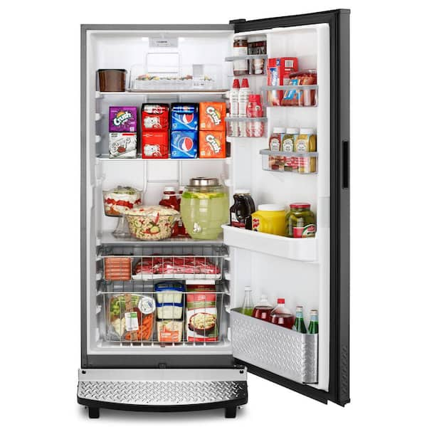 Gladiator GAFZ30FDGB 31 Inch 17.8 Cu. Ft. Upright Freezer with Step to Open  Pedal, Hammered Granite Cabinet, Heavy Gauge Wire Shelves, Rolling Casters,  and Black Matte Door