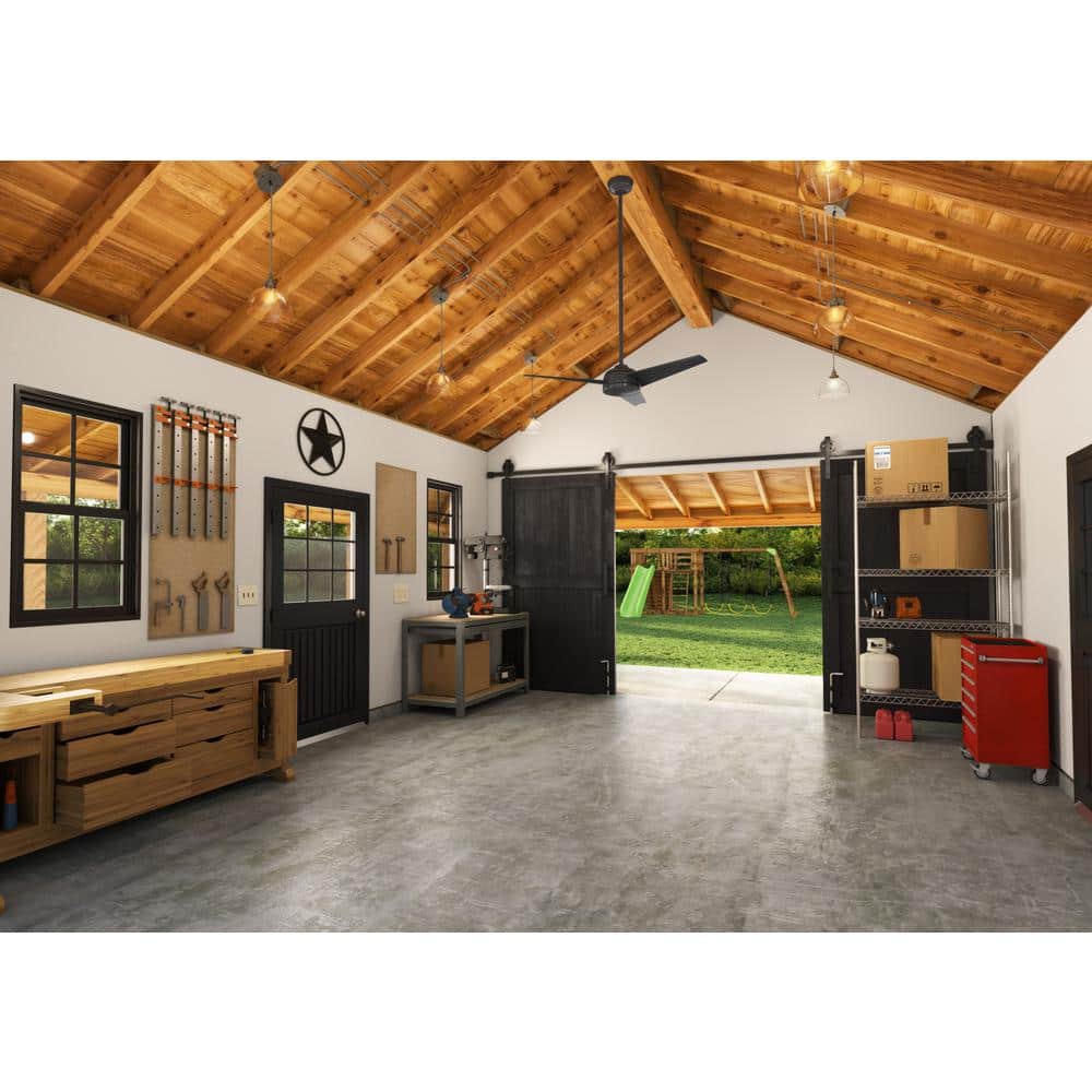 52" Premier Bronze Outdoor Ceiling Fan with Wall Control