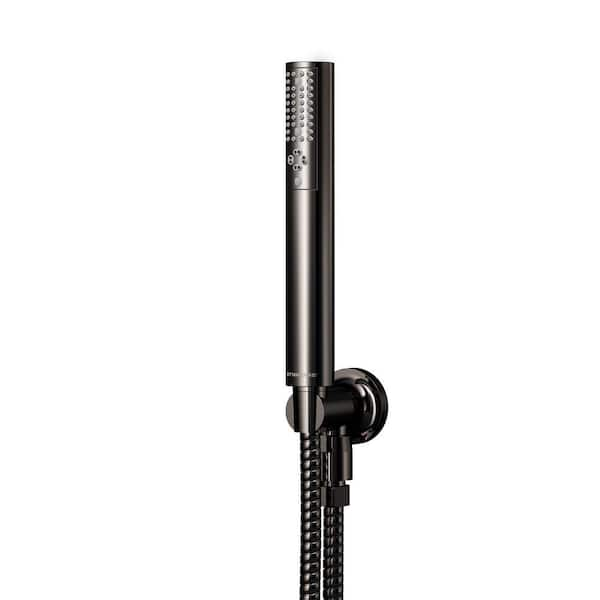 Symmons 2-Spray 2 in. Single Wall Mount Handheld Shower Head in Polished Graphite