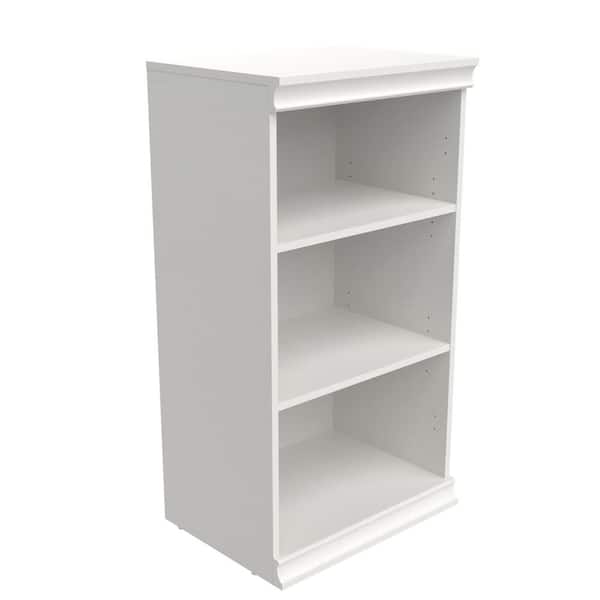 ClosetMaid 21.39 in. W White Modular Storage Stackable 3-Shelf Unit Wood Closet System