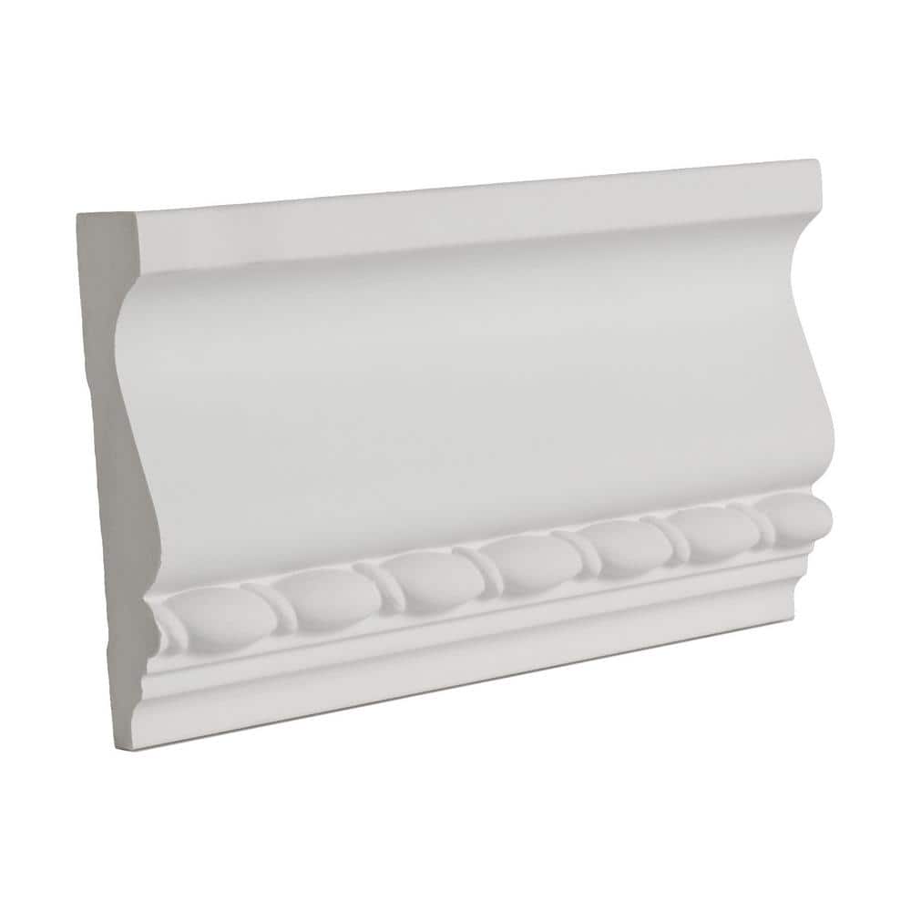 6-Inch White Polyurethane Rope Panel Moulding Sample