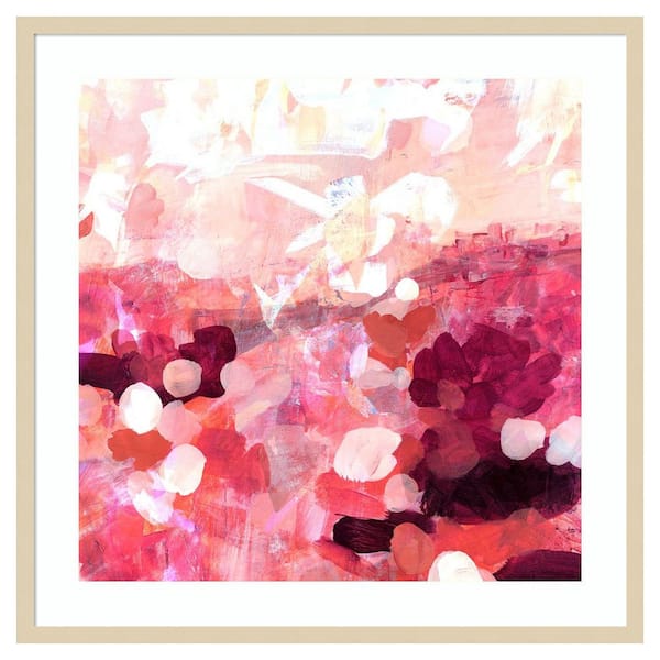 Amanti Art Pink Balloons by Circle Art Group 1 Piece Framed Giclee Abstract Art Print 33 in. x 33 in.