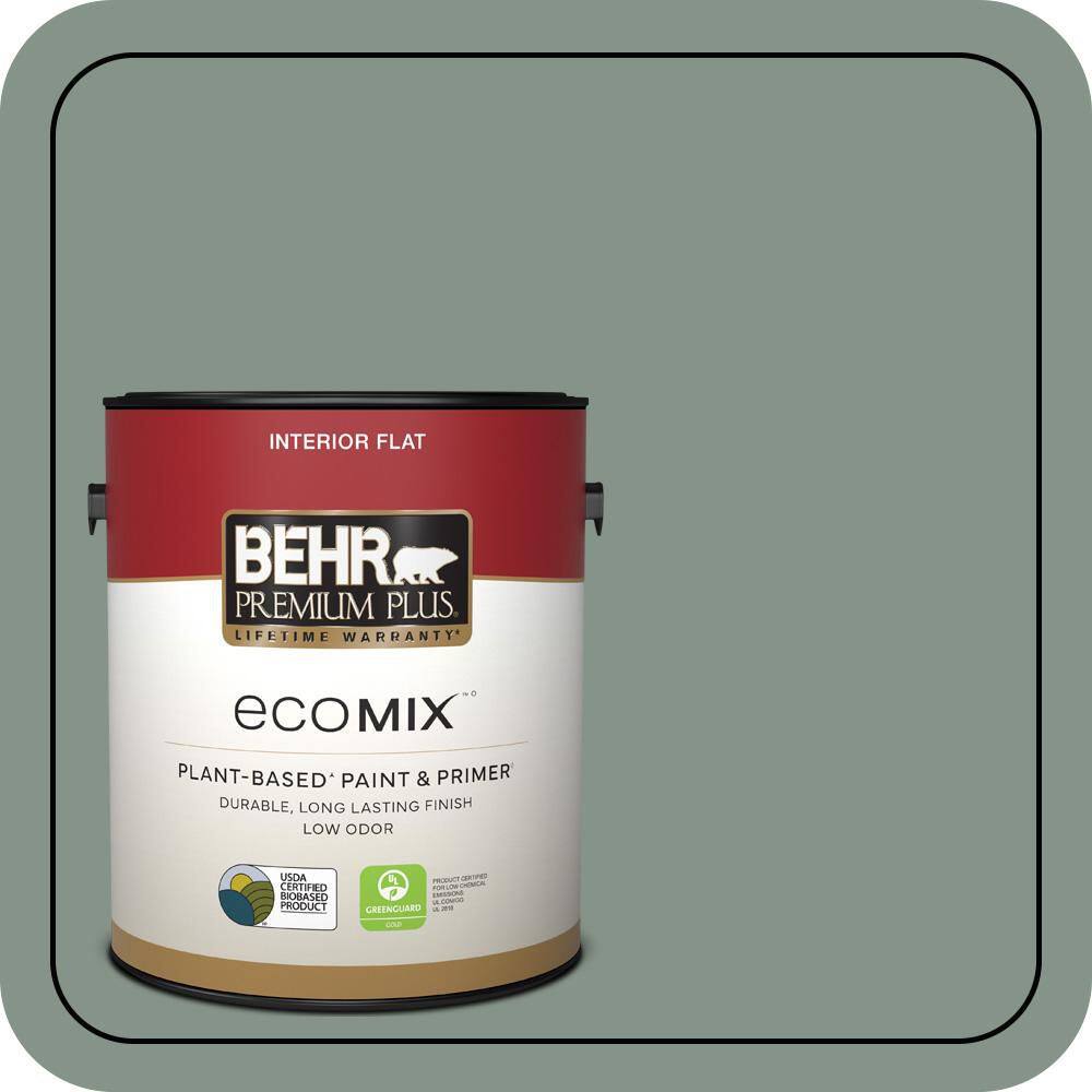 1 gal. #460F-4 Wethersfield Moss Flat EcoMix Plant-Based Interior Paint & Primer price history on PriceWatchPro